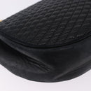 BALLY Chain Shoulder Bag Leather Black Gold Tone Auth ka5331-15