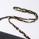 BALLY Chain Shoulder Bag Leather Black Gold Tone Auth ka5331-8