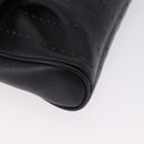 Salvatore Ferragamo Gancini Shoulder Bag Leather Black Silver Auth ka5332V-9