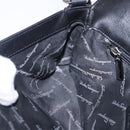 Salvatore Ferragamo Gancini Shoulder Bag Leather Black Silver Auth ka5332V-18