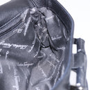 Salvatore Ferragamo Gancini Shoulder Bag Leather Black Silver Auth ka5332V-19