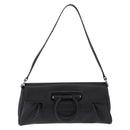 Salvatore Ferragamo Gancini Shoulder Bag Leather Black Silver Auth ka5332V-13