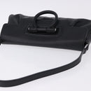 Salvatore Ferragamo Gancini Shoulder Bag Leather Black Silver Auth ka5332V-6