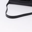 Salvatore Ferragamo Gancini Shoulder Bag Leather Black Silver Auth ka5332V-7