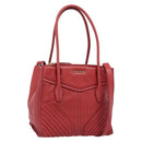 Miu Miu Tote Bag Leather 2way Red Gold Tone Auth ka5333V-1