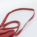 Miu Miu Tote Bag Leather 2way Red Gold Tone Auth ka5333V-14
