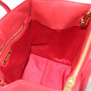 Miu Miu Tote Bag Leather 2way Red Gold Tone Auth ka5333V-19