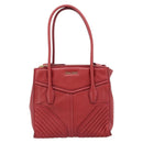 Miu Miu Tote Bag Leather 2way Red Gold Tone Auth ka5333V-13