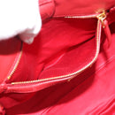 Miu Miu Tote Bag Leather 2way Red Gold Tone Auth ka5333V-22