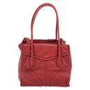 Miu Miu Tote Bag Leather 2way Red Gold Tone Auth ka5333V-2