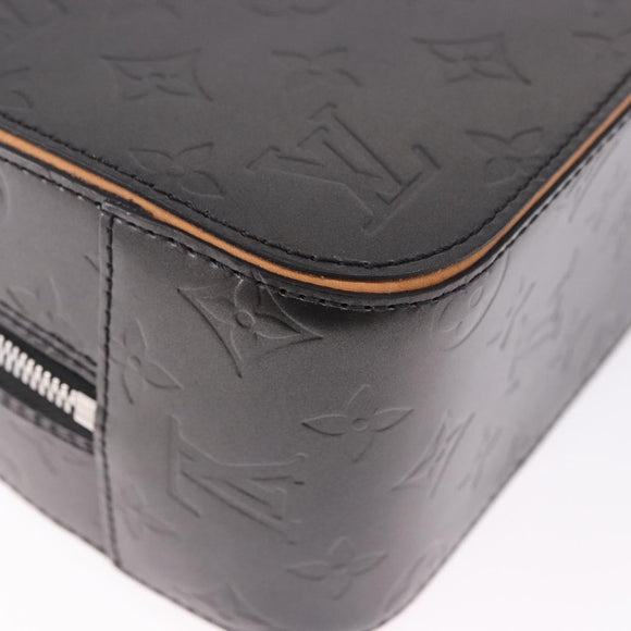 LOUIS VUITTON Monogram Mat Shelton Hand Bag Black M55172 LV Auth ka5335A