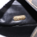 FENDI Pecan Hand Bag PVC Leather 2way Black Brown Auth ka5337A-19