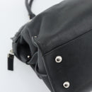 Salvatore Ferragamo Gancini Tote Bag Leather Black Silver Auth ka5338A-11