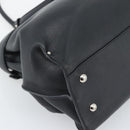 Salvatore Ferragamo Gancini Tote Bag Leather Black Silver Auth ka5338A-13