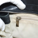 Salvatore Ferragamo Gancini Tote Bag Leather Black Silver Auth ka5338A-20