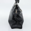 Salvatore Ferragamo Gancini Tote Bag Leather Black Silver Auth ka5338A-4
