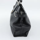 Salvatore Ferragamo Gancini Tote Bag Leather Black Silver Auth ka5338A-5