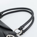 Salvatore Ferragamo Gancini Tote Bag Leather Black Silver Auth ka5338A-8