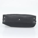 Salvatore Ferragamo Gancini Tote Bag Leather Black Silver Auth ka5338A-9