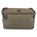 GUCCI GG Supreme Shoulder Bag PVC Leather Beige Gold Tone 211107 Auth ka5339-13