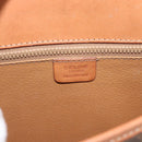 CELINE Macadam Shoulder Bag PVC Leather Brown Gold Tone Auth ka5340-15