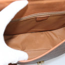 CELINE Macadam Shoulder Bag PVC Leather Brown Gold Tone Auth ka5340-16