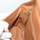 CELINE Macadam Shoulder Bag PVC Leather Brown Gold Tone Auth ka5340-18