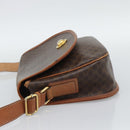 CELINE Macadam Shoulder Bag PVC Leather Brown Gold Tone Auth ka5340-4