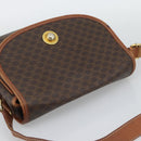 CELINE Macadam Shoulder Bag PVC Leather Brown Gold Tone Auth ka5340-6