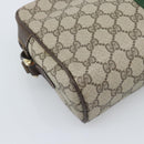 GUCCI GG Supreme Web Sherry Line Shoulder Bag PVC Beige 001 4071 5 Auth ka5341-13