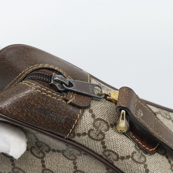 GUCCI GG Supreme Web Sherry Line Shoulder Bag PVC Beige 001 4071 5 Auth ka5341