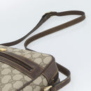 GUCCI GG Supreme Web Sherry Line Shoulder Bag PVC Beige 001 4071 5 Auth ka5341-8