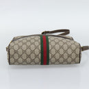 GUCCI GG Supreme Web Sherry Line Shoulder Bag PVC Beige 001 4071 5 Auth ka5341-9