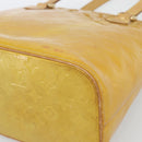 LOUIS VUITTON Monogram Vernis Houston Hand Bag Beige M91004 LV Auth ka5342-9