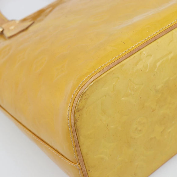 LOUIS VUITTON Monogram Vernis Houston Hand Bag Beige M91004 LV Auth ka5342
