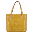 LOUIS VUITTON Monogram Vernis Houston Hand Bag Beige M91004 LV Auth ka5342-13