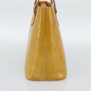 LOUIS VUITTON Monogram Vernis Houston Hand Bag Beige M91004 LV Auth ka5342-3