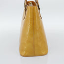 LOUIS VUITTON Monogram Vernis Houston Hand Bag Beige M91004 LV Auth ka5342-4