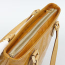LOUIS VUITTON Monogram Vernis Houston Hand Bag Beige M91004 LV Auth ka5342-6