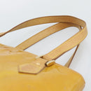 LOUIS VUITTON Monogram Vernis Houston Hand Bag Beige M91004 LV Auth ka5342-8