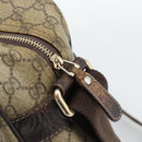 GUCCI GG Supreme Shoulder Bag PVC Leather Beige Gold Tone 211107 Auth ka5343-14