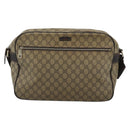 GUCCI GG Supreme Shoulder Bag PVC Leather Beige Gold Tone 211107 Auth ka5343-2