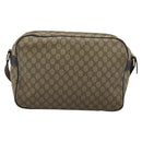 GUCCI GG Supreme Shoulder Bag PVC Leather Beige Gold Tone 211107 Auth ka5343-3