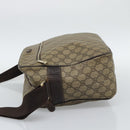 GUCCI GG Supreme Shoulder Bag PVC Leather Beige Gold Tone 211107 Auth ka5343-4