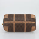 CELINE Macadam Boston Bag PVC Leather Brown Gold Tone Auth ka5345A-10