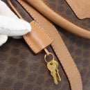 CELINE Macadam Boston Bag PVC Leather Brown Gold Tone Auth ka5345A-19