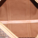 CELINE Macadam Boston Bag PVC Leather Brown Gold Tone Auth ka5345A-20
