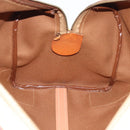 CELINE Macadam Boston Bag PVC Leather Brown Gold Tone Auth ka5345A-21