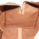 CELINE Macadam Boston Bag PVC Leather Brown Gold Tone Auth ka5345A-22