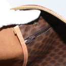 CELINE Macadam Boston Bag PVC Leather Brown Gold Tone Auth ka5345A-23
